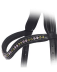 ExionPro Elegant Deep Curved Soft Padded Olivine, Violet Colored Crystal Browband