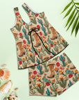 Baha Ranch Cactus and Boots Tankini Boy Shorts Swim Set