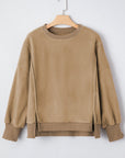 TatumFuzzy Sherpa Splicing Pullover Sweatshirt