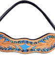 Western Horse Headstall Tack Bridle American Leather Hand Paint Hilason