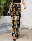 Baha Ranch Vintage Cowgirl Collage Western Flare Pants