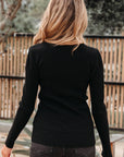 Amaya Ribbed Knit Cold Shoulder Sweater