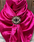 35X35" Solid Fuchsia Wild Rag / Scarf WRS12 - Western Concho Wild Rag Slides - Assorted
