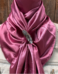 35X35" Solid Rose Wild Rag / Scarf WRS6 - Western Concho Wild Rag Slides - Assorted