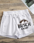 Light leopard beer Print Women's Casual Shorts,
