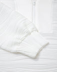 Nyomi Color Textured Zip Pullover