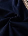 Varsity Contrast Stripe Trim V-Neck Sweatshirt