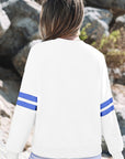 Varsity Stripe Drop Shoulder Oversized Sweatshirt