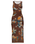Baha Ranch Cowboy Treasures Bodycon Maxi Dress