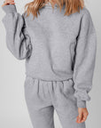 Solid Reverse Seams Hoodie and Joggers Set
