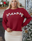 Jade Christmas Drop Shoulder Sweater