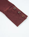Solid Ribbed Knit Buttoned Long Sleeve Top