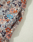 Boho Floral Short Puff Sleeve Mini Dress