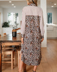 Caroline Contrast Patchwork Long Shirt Dress