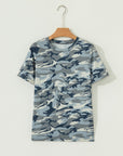 Camo Short Sleeve Crew Neck T-Shirt