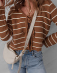 Lilly Striped Knit Cardigan Sweater