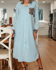 Savannah Contrast Patchwork Long Shirt