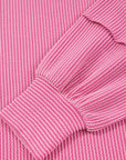 Bonbon Spiral Ribbed Exposed Seam Detail Plus Size Long Sleeve Top