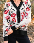 Selene Print Front Knit Cardigan
