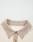 Plus Size Stripe Colorblock Patchwork Half-Button Blouse