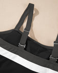 Colorblock Square Neckline One-Piece Swimsuit