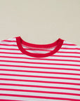 Stripe Drop Shoulder Short Sleeve T-Shirt