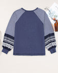 Kelsey Striped Raglan Long Sleeve Loose Top
