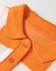 Checker Collared Long Sleeve Sweater