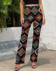 Baha Ranch Colorful Aztec Flare Pants