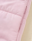 Solid Flutter Sleeve Snap Button Puffer Vest