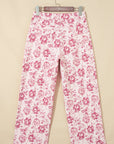 Floral Denim High Waist Pants