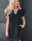 Ruth Sleeve Shift Mini Dress