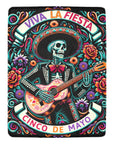Cinco De Mayo Dia de los Muertes Throw Blanket Ultra-Soft Micro Fleece Blanket 60" x 80" Made in America