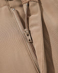Solid Elastic High-Waist Pants