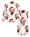 Highland Christmas Cow Men's Western Pajama Set