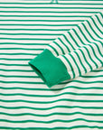 Stripe Reverse Seam Patchwork Long Sleeve Top