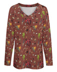 Baha Ranch Western Print Long Sleeve Top