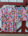 Vintage Cowgirl Collage Women's Western Pajama Set