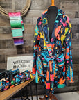 Sample Sale Crazy Cactus Lady Women's Western Bath Robe size LARGE