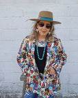 Baha Ranch Cowboy Collage Women's Western Blazer