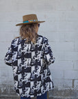 Baha Ranch Black White Cowboy Women's Western Blazer