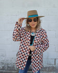 Baha Ranch Checkered Rodeo Women's Western Blazer