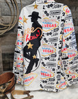Baha Ranch Yeehaw Cowboy Vegas Women's Western Blazer