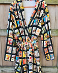 Baha Ranch Vintage Cowboy Collage Western Robe