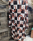Baha Ranch Checkered Western Lightweight Cardigan
