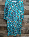 Baha Ranch All Turquoise Oversized Sleep Shirt