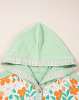 Emberly Patchwork Half Hooded Pullover