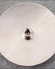 Western Screw Back Concho Nickle Wheel Shape W/Rope Edge Saddle Belt