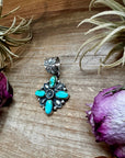 Flower Pendant with Sunderland Gold – Sterling Silver – Native Made by Charles Johnson