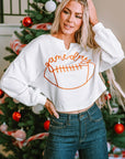 Indy Game Day Notched Neck Sweatshirt